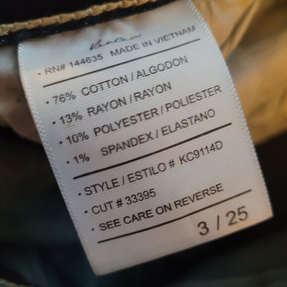 KanCan Distressed Frayed Hem Cropped Jeans Size 3/25 - Picture 3 of 5